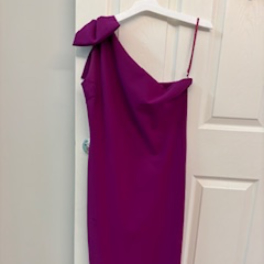 Chiara Boni La Petite Robe purple one shoulder dress Size 12 Formal cocktail